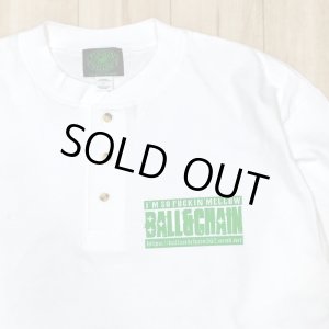 画像2: Lサイズラスト1枚で終了 FUCKIN' MELLOW CLOTHING / Boxlogo ヘンリーネック 長袖 Tシャツ WHITE