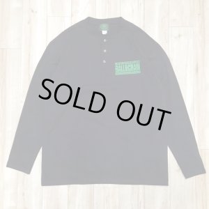 画像1: Lサイズラスト1枚で終了 FUCKIN' MELLOW CLOTHING / Boxlogo ヘンリーネック 長袖 Tシャツ BLACK