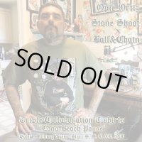 "OPIE ORTIZ x STONE SHOOT x BALL&CHAIN" / Long Beach Posse トリプルコラボTシャツ ミリタリーグリーン