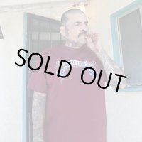 XLラスト1枚で終了 "OPIE ORTIZ x BALL&CHAIN" / Doin Time コラボTシャツ バーガンディー