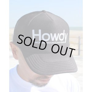 画像2: 売り切り20%OFF ラスト2枚で終了 HOWDY / Logo メッシュキャップ ブラックｘホワイト