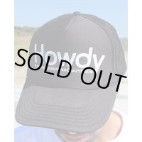 売り切り20%OFF ラスト2枚で終了 HOWDY / Logo メッシュキャップ ブラックｘホワイト