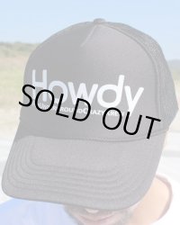 売り切り20%OFF ラスト2枚で終了 HOWDY / Logo メッシュキャップ ブラックｘホワイト