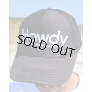 画像1: 売り切り20%OFF ラスト2枚で終了 HOWDY / Logo メッシュキャップ ブラックｘホワイト