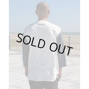 画像5: XLラスト１枚で終了 HOWDY / ILS ベースボールTシャツ ブラックｘホワイト