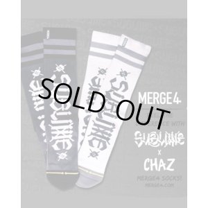 画像2: ラスト1足で終了 MERGE4 SOCKS / SUBLIME - CHAZ TAG BLACK ソックス
