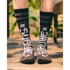 画像1: MERGE4 SOCKS / SUBLIME - CHAZ TAG BLACK ソックス