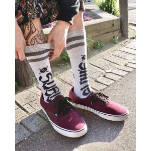 画像1: MERGE4 SOCKS / SUBLIME - CHAZ TAG WHITE ソックス