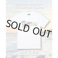 "OPIE ORTIZ x BALL&CHAIN" / Skull & Rose コラボTシャツ ホワイト