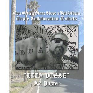 画像1: ラスト1枚で終了 "OPIE ORTIZ x STONE SHOOT x BALL&CHAIN" / LBDA Posse トリプルコラボポスター