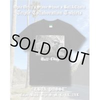 Lサイズラスト1枚で終了 "OPIE ORTIZ x STONE SHOOT x BALL&CHAIN" / LBDA Posse トリプルコラボTシャツ ブラック