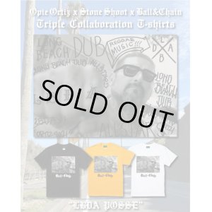 画像2: M、Lサイズ各1枚づつで終了 "OPIE ORTIZ x STONE SHOOT x BALL&CHAIN" / LBDA Posse トリプルコラボTシャツ ホワイト