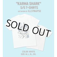 Mサイズラスト1枚で終了 FUCKIN' MELLOW CLOTHING / "KARMA SHARK" designed by illsynapse Tシャツ WHITE