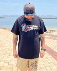 "OPIE ORTIZ x BALL&CHAIN" / Skull & Rose コラボTシャツ ブラック
