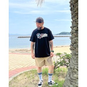 画像3: "OPIE ORTIZ x BALL&CHAIN" / Skull & Rose コラボTシャツ ブラック