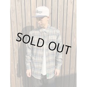 画像2: 送料無料 Lサイズラスト1枚で終了 FUCKIN' MELLOW CLOTHING x PICTURE MOUSE / ライトネルシャツ グレーｘネイビー