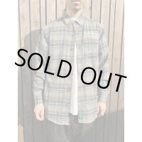 送料無料 Lサイズラスト1枚で終了 FUCKIN' MELLOW CLOTHING x PICTURE MOUSE / ライトネルシャツ グレーｘネイビー