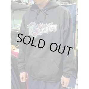 画像2: 送料無料 Lサイズラスト2枚で終了 "OPIE ORTIZ x BALL&CHAIN" / Skull & Rose プルオーバーパーカー ブラック