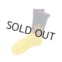 ching&co. / Fire Burning yellow スケーターソックス 
