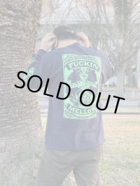 Mサイズラスト1枚で終了 FUCKIN' MELLOW / You'll be in my heart (Designed by JUN of ROULETTE) 長袖 Tシャツ NAVY