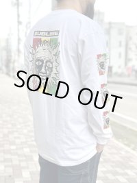 2XLラスト1枚で終了 SUBLIME x POT MEETS POP Rasta Sun Logo 長袖Tシャツ ホワイト