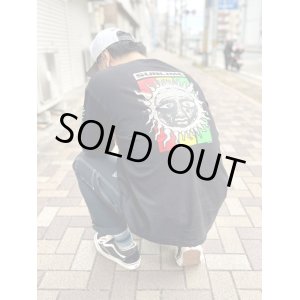 画像1: 2XLラスト1枚で終了 SUBLIME x POT MEETS POP Rasta Sun Logo 長袖Tシャツ ブラック