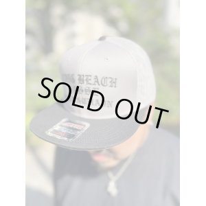 画像2: ラスト1枚で終了 FUCKIN' MELLOW CLOTHING / Long Beach Posse スナップバックメッシュキャップ BLACK x GREY