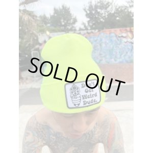画像1: "2月限定LBDAオフィシャルアイテム入荷記念" ラスト1枚で終了 DGWD / GUN TALK ニットキャップ YELLOW NEON