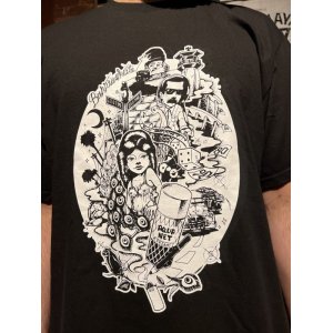 画像4: Lサイズラスト2枚で終了 DGWD / BARRIO SUITE 半袖Tシャツ artwork by NIGHT tha FUNKSTA
