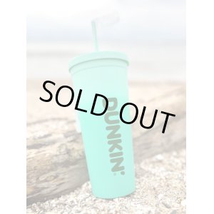 画像1: ラスト1個で終了 DUNKIN DONUTS / 2023 GREEN RAINBOW ACRYLIC TRAVEL CUP TUMBLER with STRAW