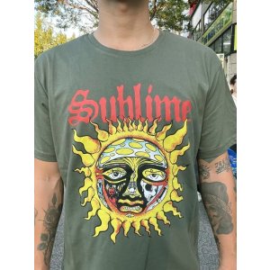画像21: Lラスト2枚で終了 SUBLIME / Yellow Sun Tシャツ グリーン