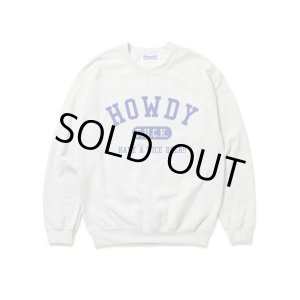 画像1: Lサイズラスト1枚で終了 HOWDY / College クルースウェット Ash