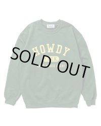 Lサイズラスト1枚で終了 HOWDY / College クルースウェット Forest Green