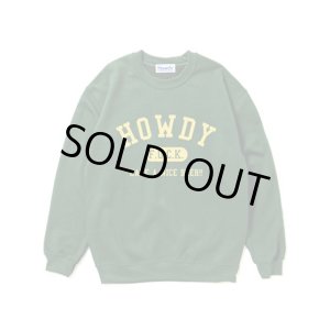 画像1: Lサイズラスト1枚で終了 HOWDY / College クルースウェット Forest Green