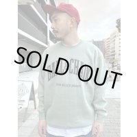 送料無料 Mサイズラスト1枚で終了 FUCKIN' MELLOW CLOTHING / Long Beach Posse Artwork by PICTURE MOUSE スウェット SMOKEY GREEN