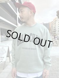 送料無料 Mサイズラスト1枚で終了 FUCKIN' MELLOW CLOTHING / Long Beach Posse Artwork by PICTURE MOUSE スウェット SMOKEY GREEN