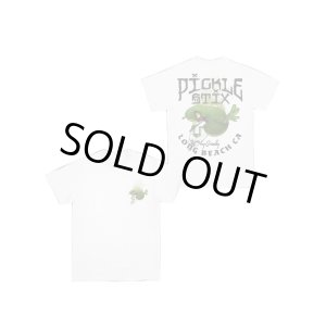 画像1: 送料無料 PICKLE STIX SURFBOARDS (Smelly of NOFX) / PICKLE SURFER Tシャツ WHITE