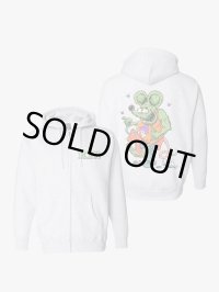 送料無料 Sサイズラスト1枚で終了 NOFX / RAT FINK ジップアップパーカー グレー