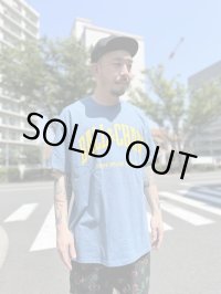 FUCKIN' MELLOW CLOTHING / Long Beach Posse artwork by PICTURE MOUSE 半袖 Tシャツ INDIGO BLUE