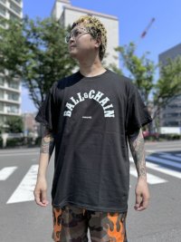 FUCKIN' MELLOW CLOTHING / BALL&CHAIN artwork by PICTURE MOUSE 半袖 Tシャツ BLACK
