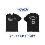 XLラスト2枚で終了 HOWDY / No.5 Tシャツ ブラック