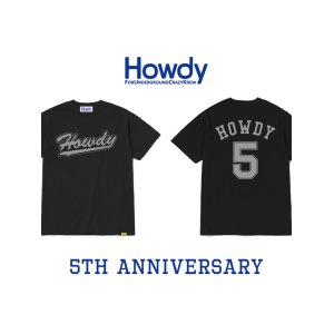 画像1: HOWDY / No.5 Tシャツ ブラック