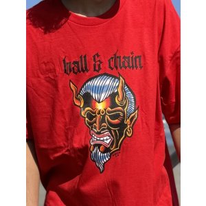 画像3: 送料無料 OPIE ORTIZ x BALL&CHAIN / "ORTIZ" 1998-2024 Reprint Red Devil Tシャツ レッド