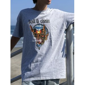 画像2: 送料無料 OPIE ORTIZ x BALL&CHAIN / "ORTIZ" 1998-2024 Reprint Red Devil Tシャツ アッシュグレー