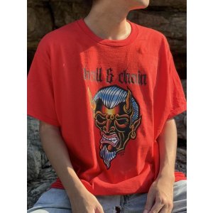 画像5: 送料無料 OPIE ORTIZ x BALL&CHAIN / "ORTIZ" 1998-2024 Reprint Red Devil Tシャツ レッド
