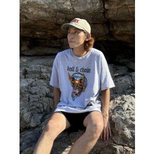 画像4: 送料無料 OPIE ORTIZ x BALL&CHAIN / "ORTIZ" 1998-2024 Reprint Red Devil Tシャツ アッシュグレー
