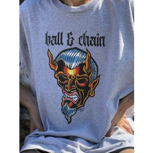画像6: 送料無料 OPIE ORTIZ x BALL&CHAIN / "ORTIZ" 1998-2024 Reprint Red Devil Tシャツ アッシュグレー
