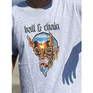 画像3: 送料無料 OPIE ORTIZ x BALL&CHAIN / "ORTIZ" 1998-2024 Reprint Red Devil Tシャツ アッシュグレー
