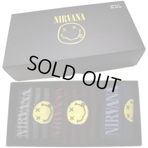 画像2: ラスト1箱で終了 NIRVANA / Smile Logo オリジナルボックス入り 靴下3足セット