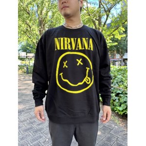 画像1: 送料無料 2XLラスト1枚で終了 NIRVANA / Yellow Happy Face スウェット